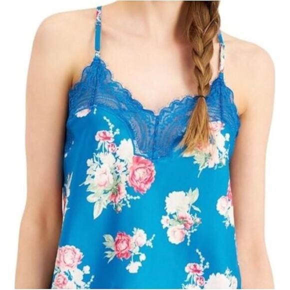INC International Concepts Lace-Trim Floral Cami Pajamas with Racerback -Size XS - Picture 3 of 4